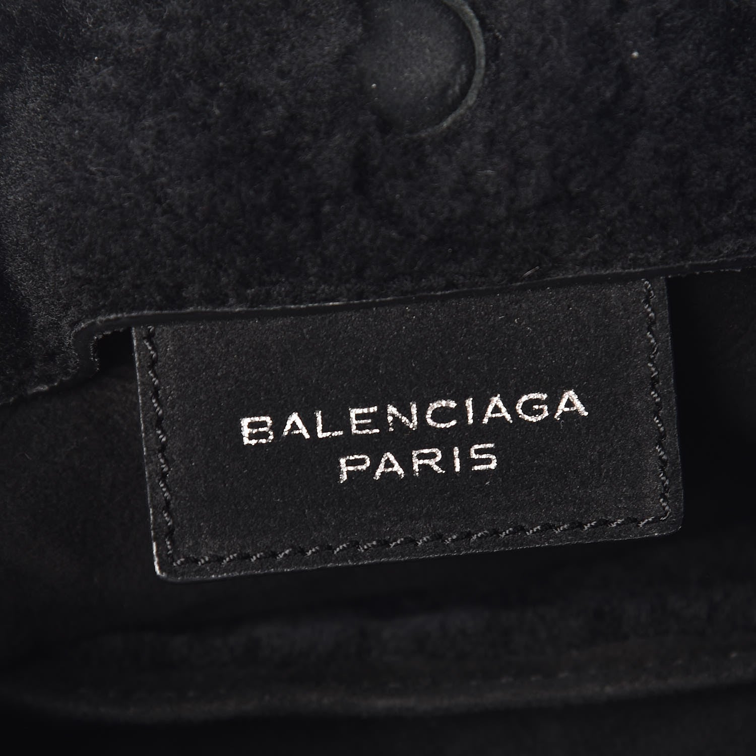 Balenciaga Shearling Suede Classic Silver Hardware Papier Mini A4 Tote Black 8 of 9
