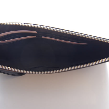 Gucci X SEGA Calfskin GUCCY Stars Zip Wristlet Pouch Black Gold 4 of 6