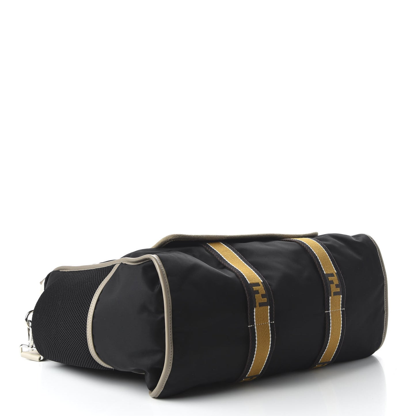 Nylon Reversible Everyday Tote Black White Tobacco