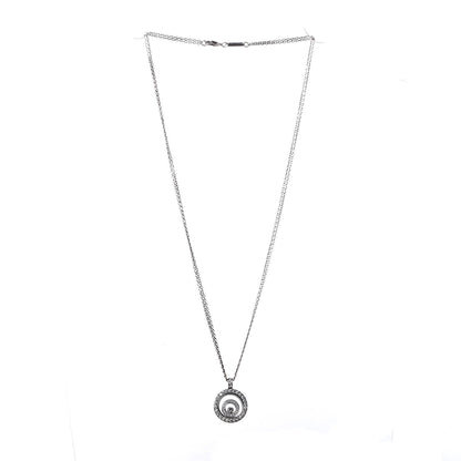 Chopard 18K White Gold Diamond Happy Spirit Pendant Necklace 3 of 6