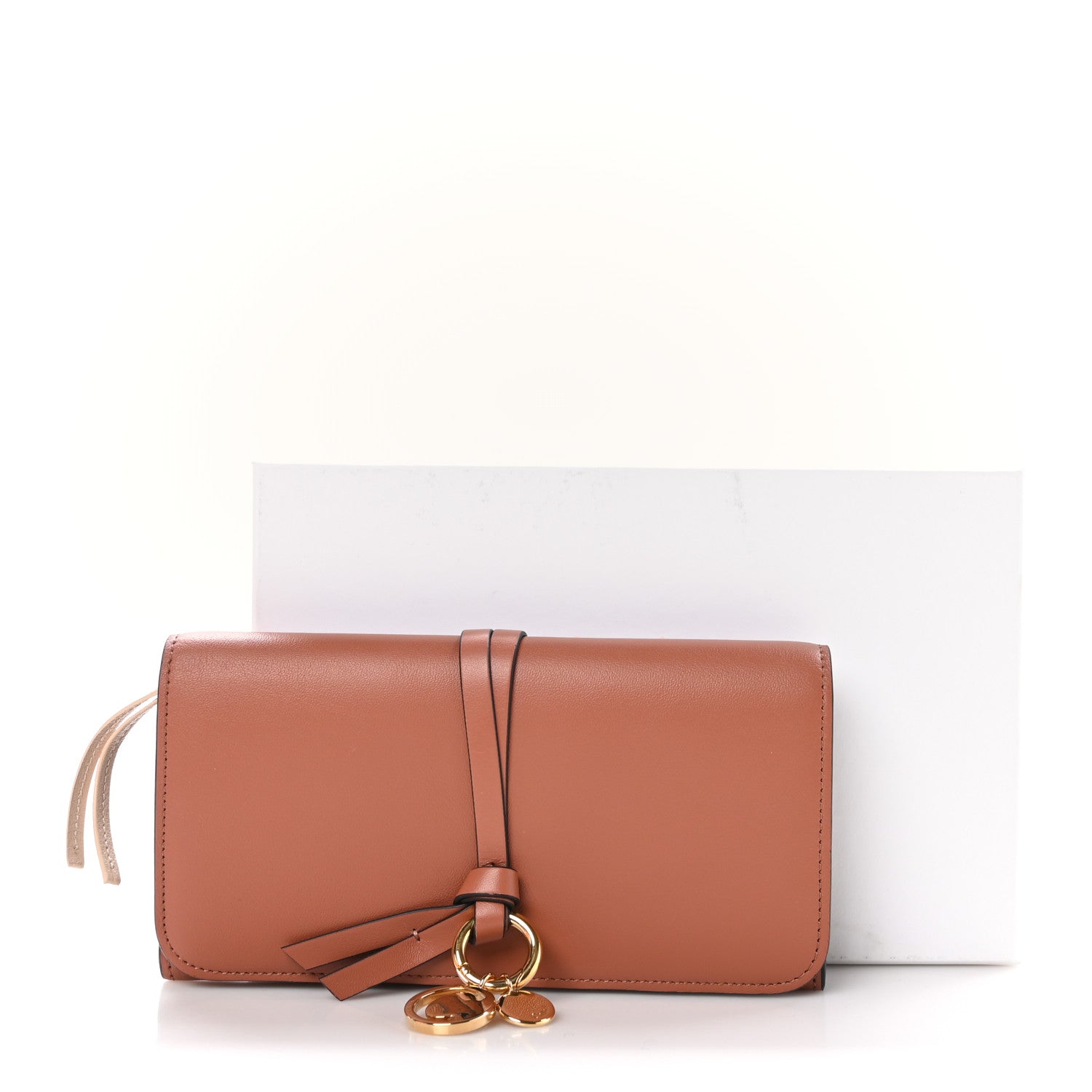 Chloe Calfskin Alphabet Long Wallet Brown 10 of 10