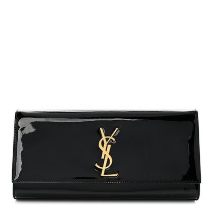 Saint Laurent Patent Classic Monogram Cassandre Clutch Black 1 of 7