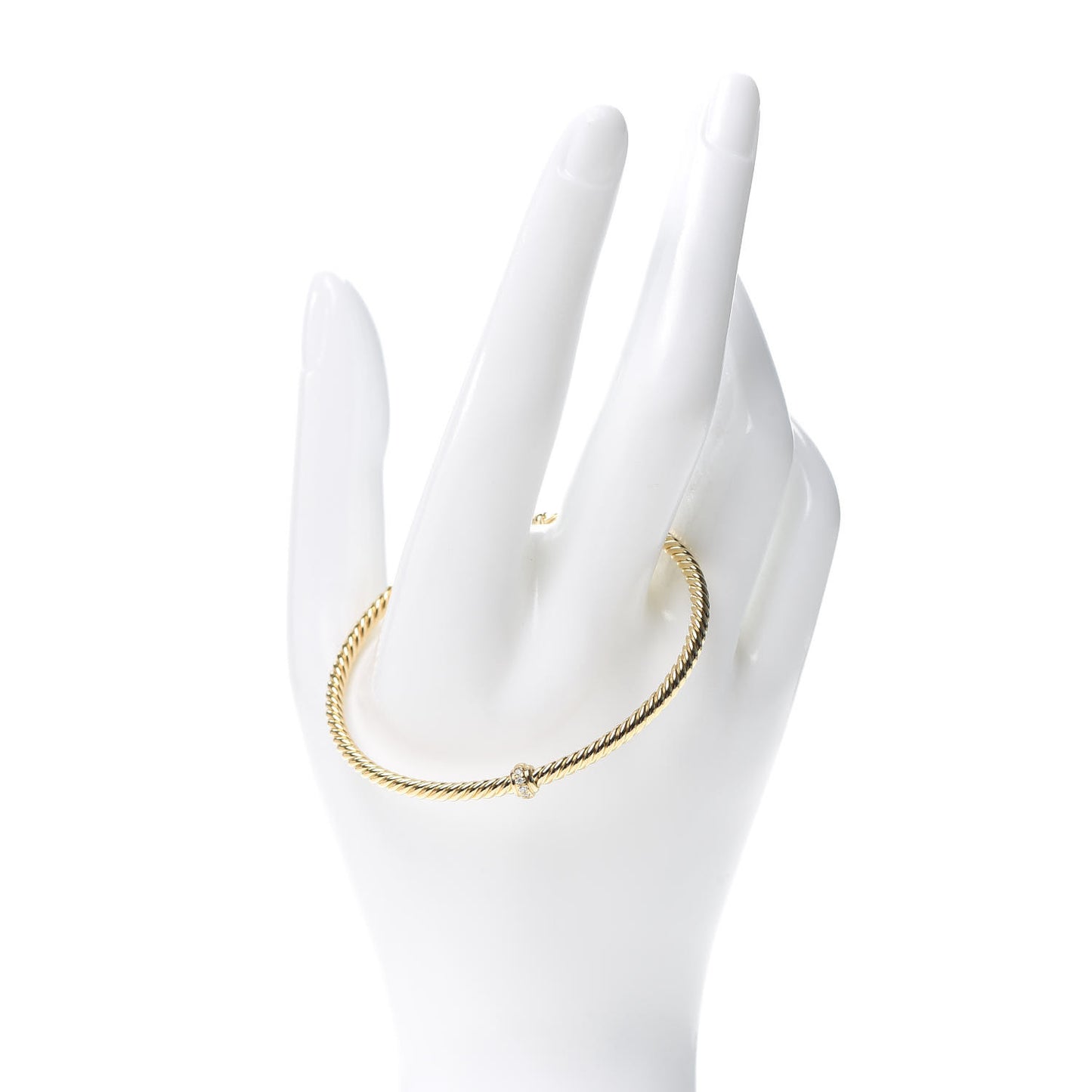 18K Yellow Gold Diamond 3mm Renaissance Center Station Bracelet