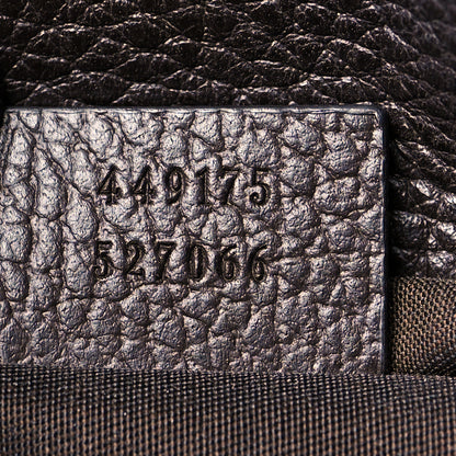 Gucci Monogram Dollar Calfskin O Drawstring Backpack Beige Ebony Testa di Moro Dark Chocolate 6 of 11