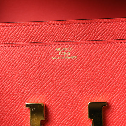 Hermes Epsom Constance Long Wallet Rose Jaipur 6 of 8