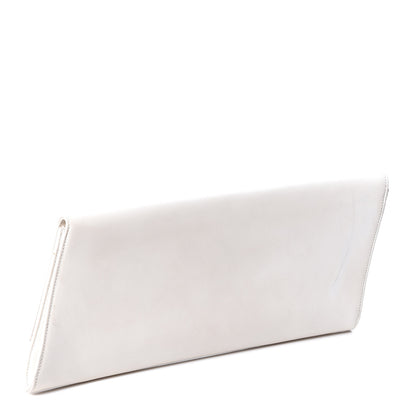 Saint Laurent Calfskin Diagonal Clutch White 2 of 9