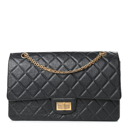 Chanel Aged Calfskin Quilted 2.55 Reissue 227 Flap Dark Grey 1 of 4