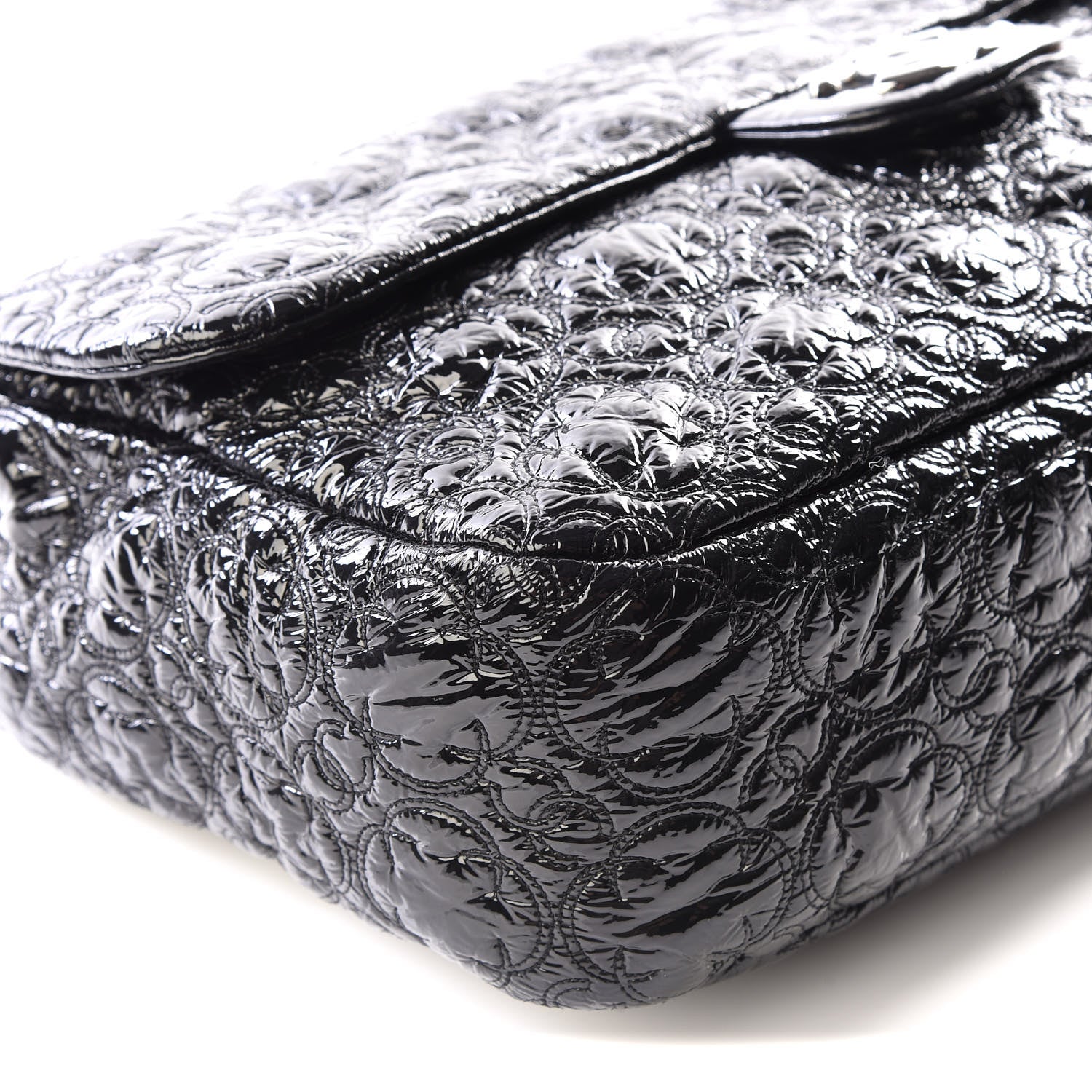Chanel Vinyl Rock In Moscow Single Flap Black 5 of 11