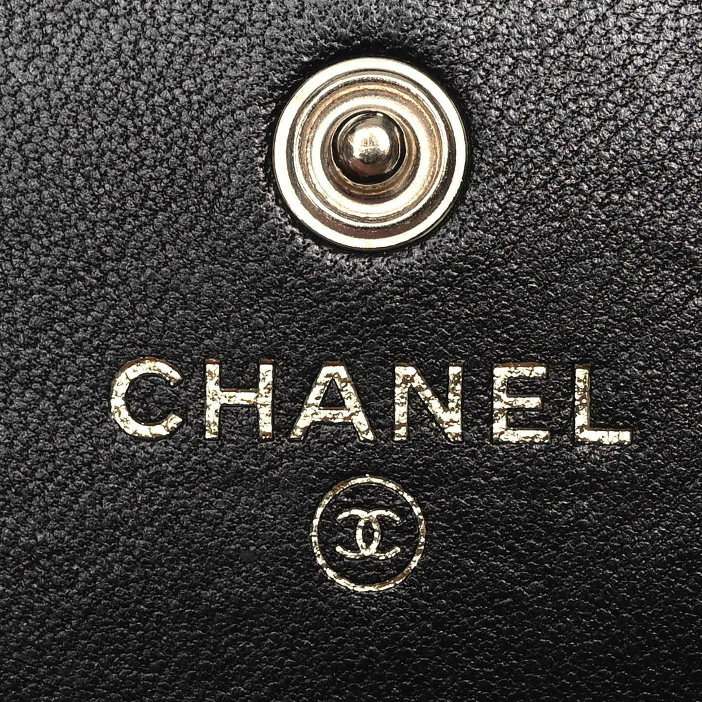 Lambskin Quilted My Chanel Lady Card Holder On Chain Black
