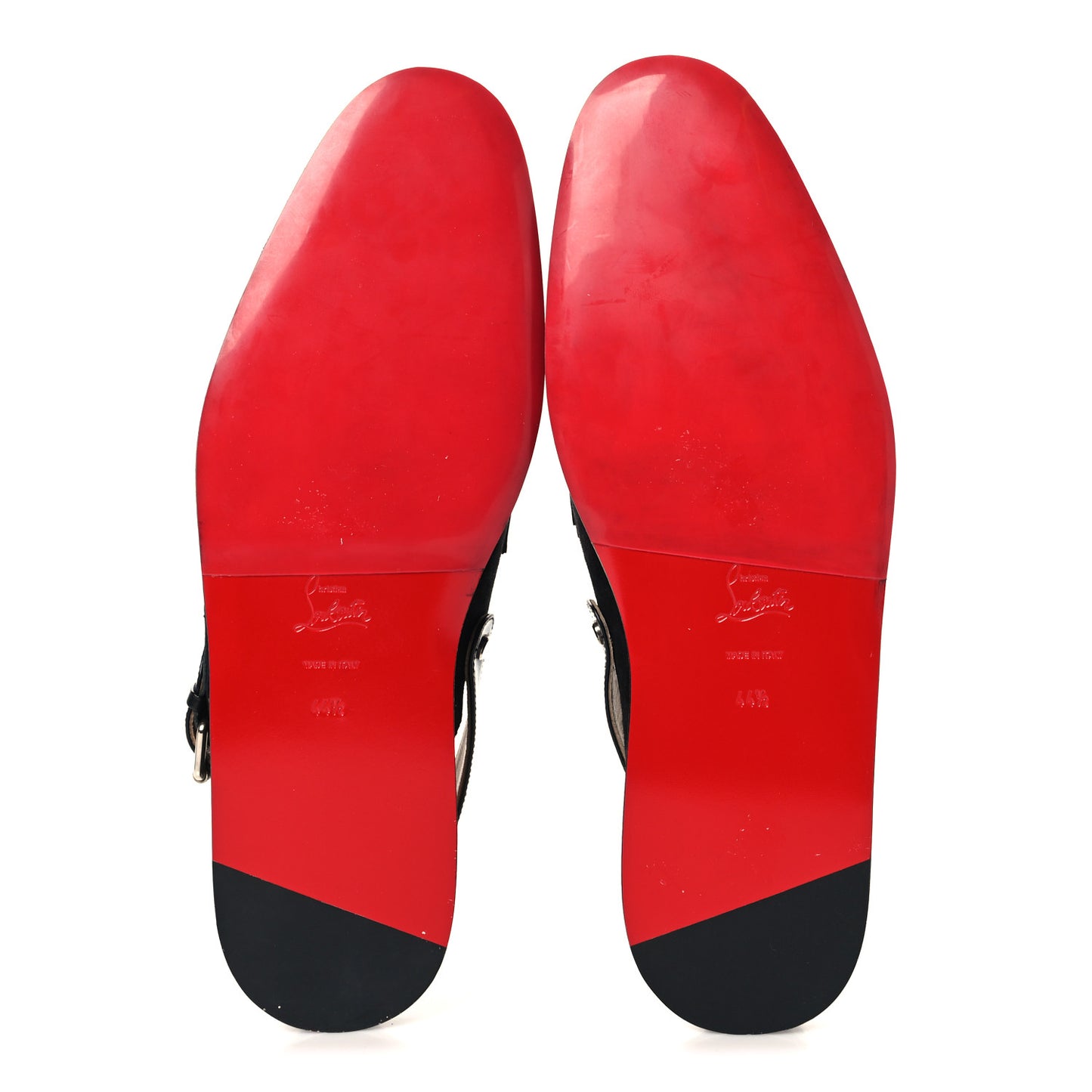 Veau Velours Calfskin Mens Tricoto Flat 44.5 Black