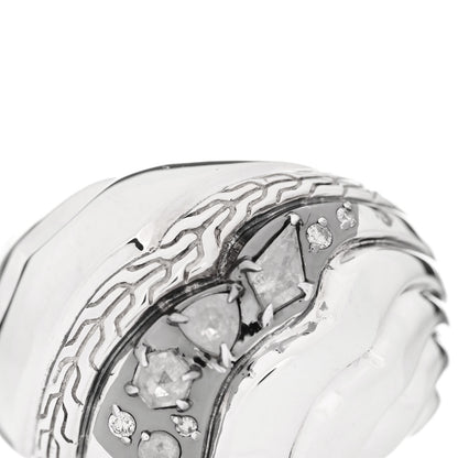 John Hardy Sterling Silver Grey Diamond Lahar Dome Ring 54 7 7 of 7