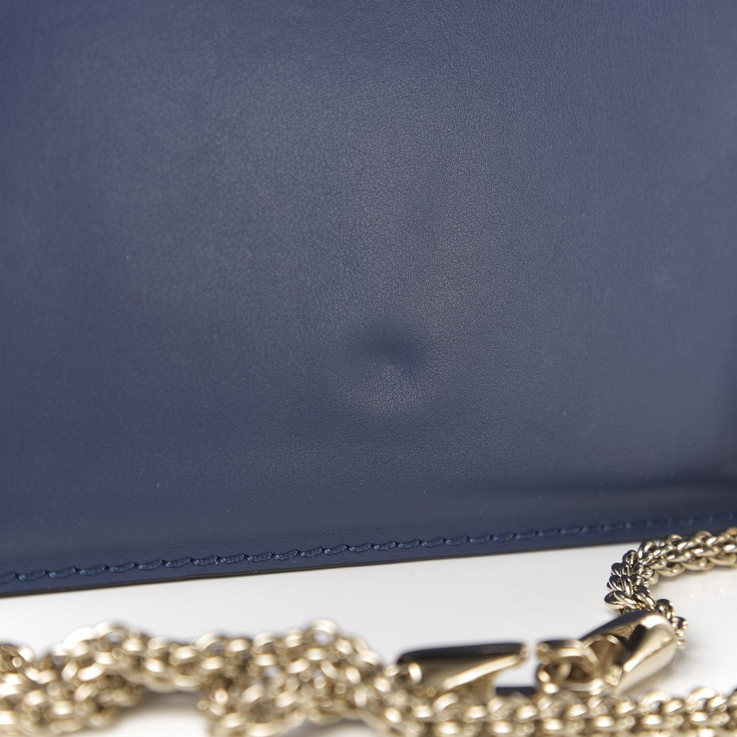 Vitello Medium Glam Lock Rockstud Flap Indigo