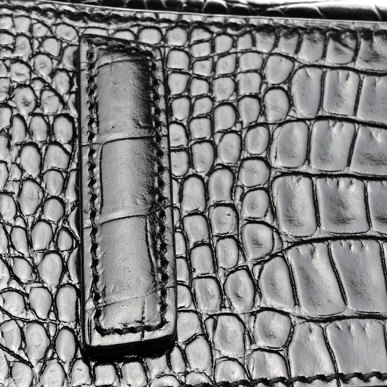 Givenchy Calfskin Crocodile Embossed Mini Antigona Black 11 of 11