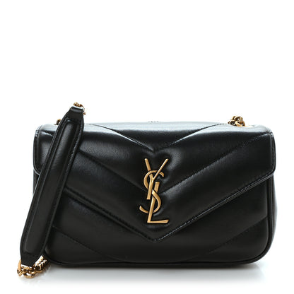 Saint Laurent Lambskin Chevron Quilted Mini Loulou Black 1 of 10