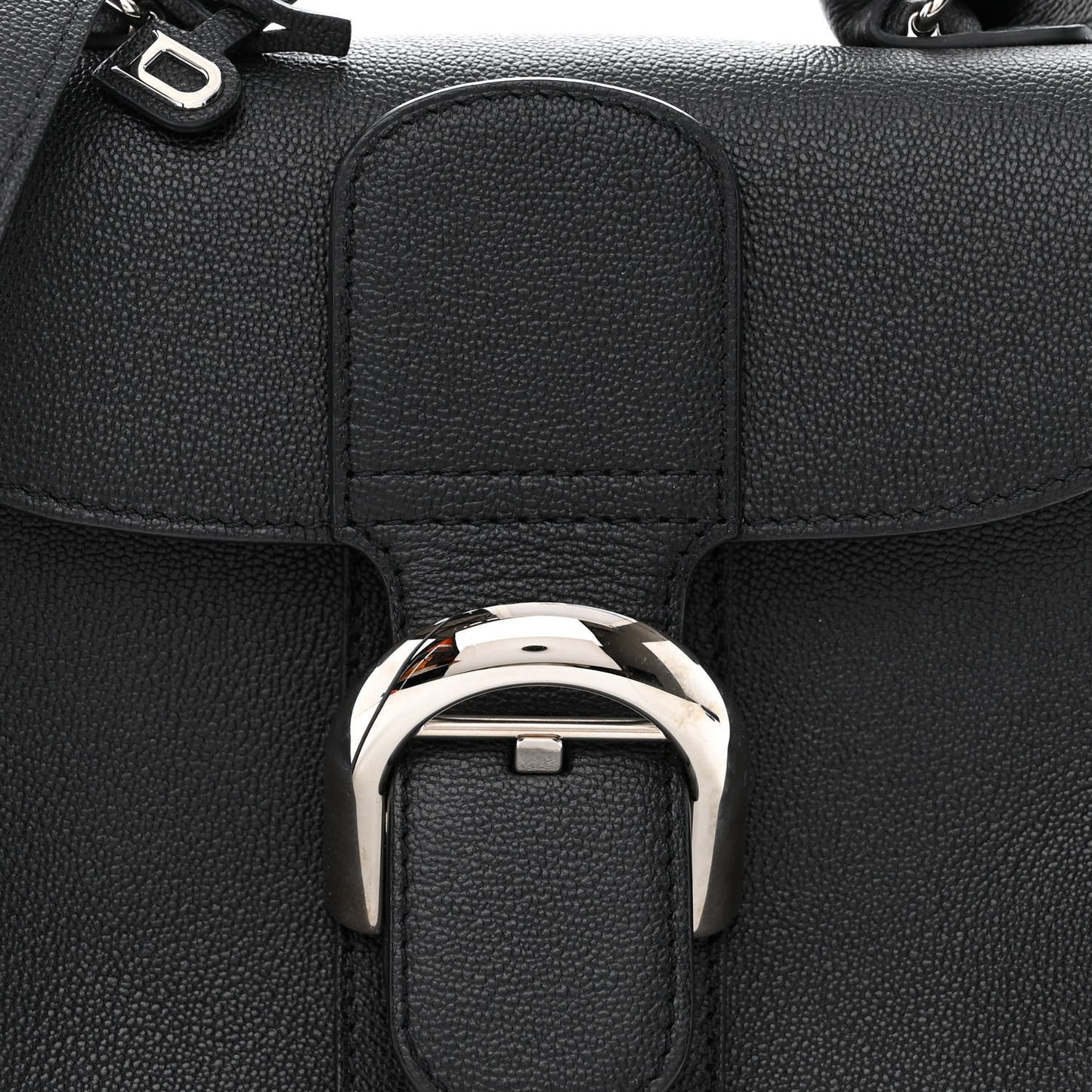Grained Rodeo Calfskin Mini Brillant Camaieux Satchel Black