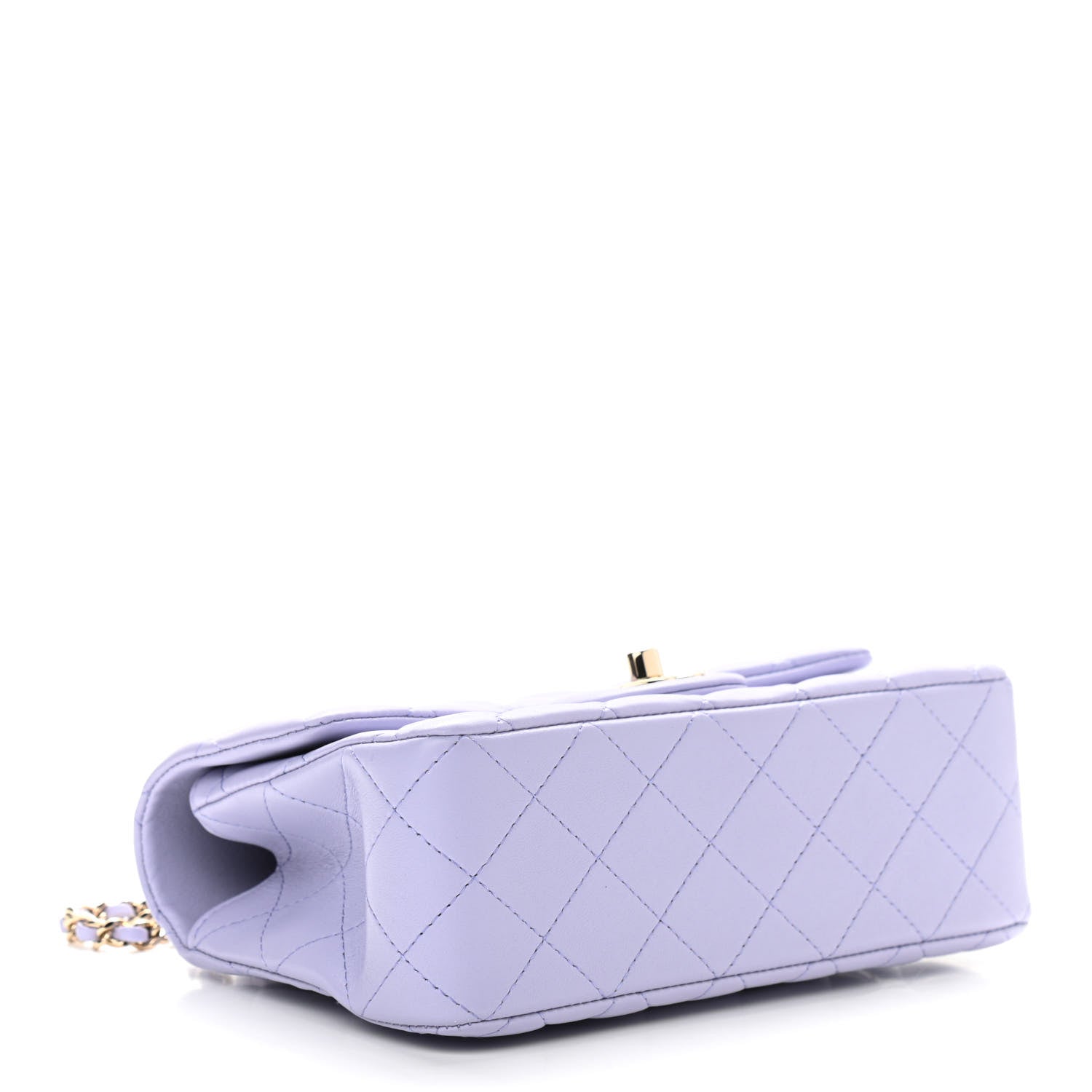 Chanel Lambskin Quilted Mini Top Handle Rectangular Flap Light Purple 4 of 11