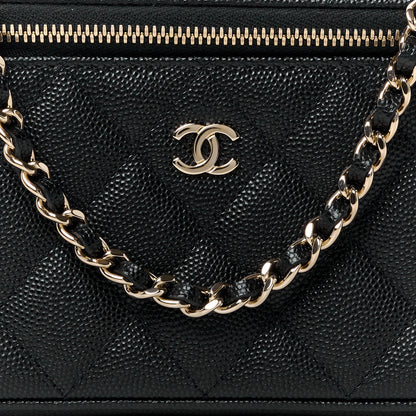 Chanel Caviar Quilted Small Vanity Case With Chain Black 8 of 11