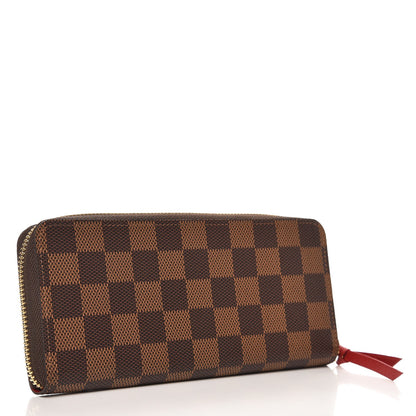 Louis Vuitton Damier Ebene Clemence Wallet Cherry 3 of 8