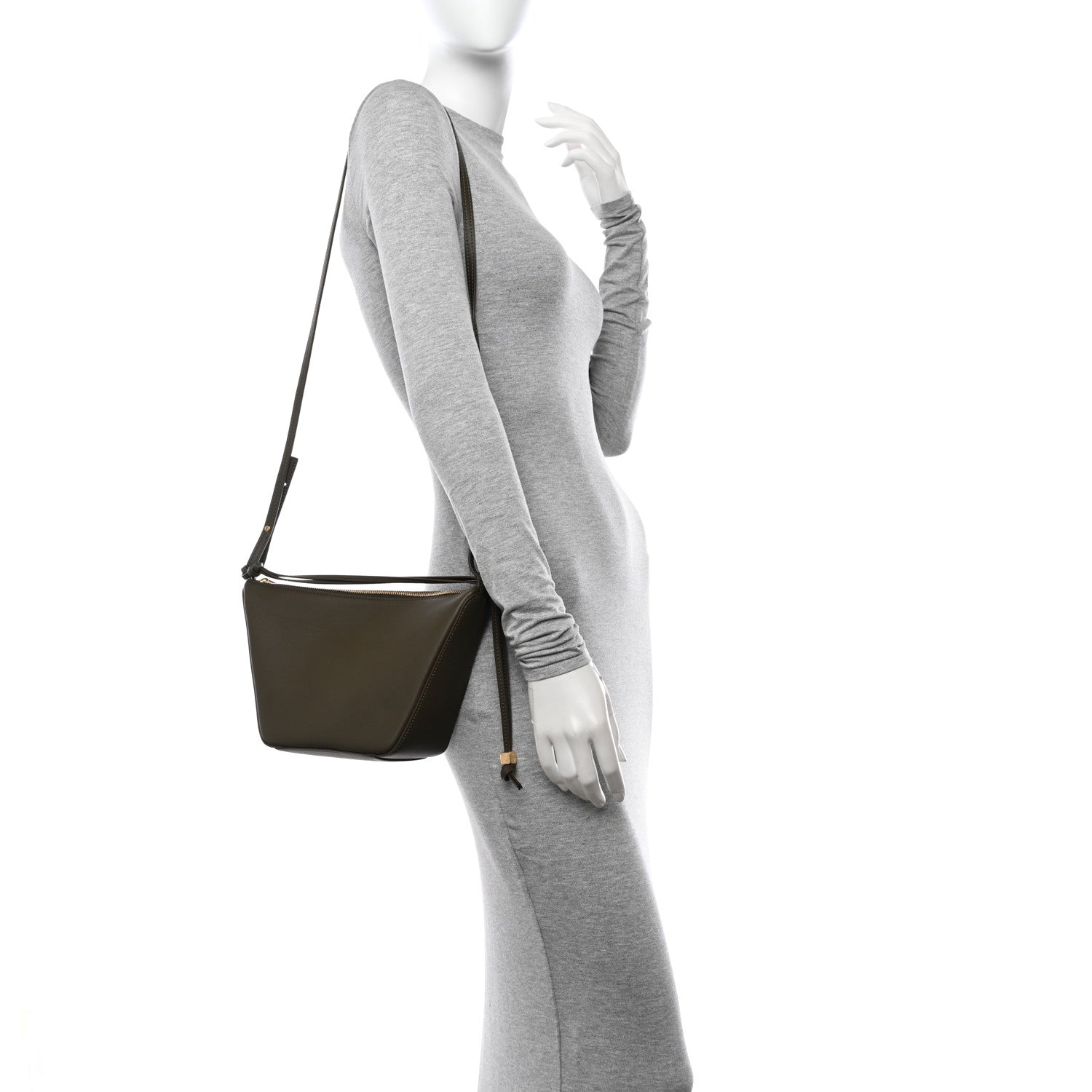 Loewe Calfskin Mini Hammock Hobo Dark Khaki Green 2 of 11