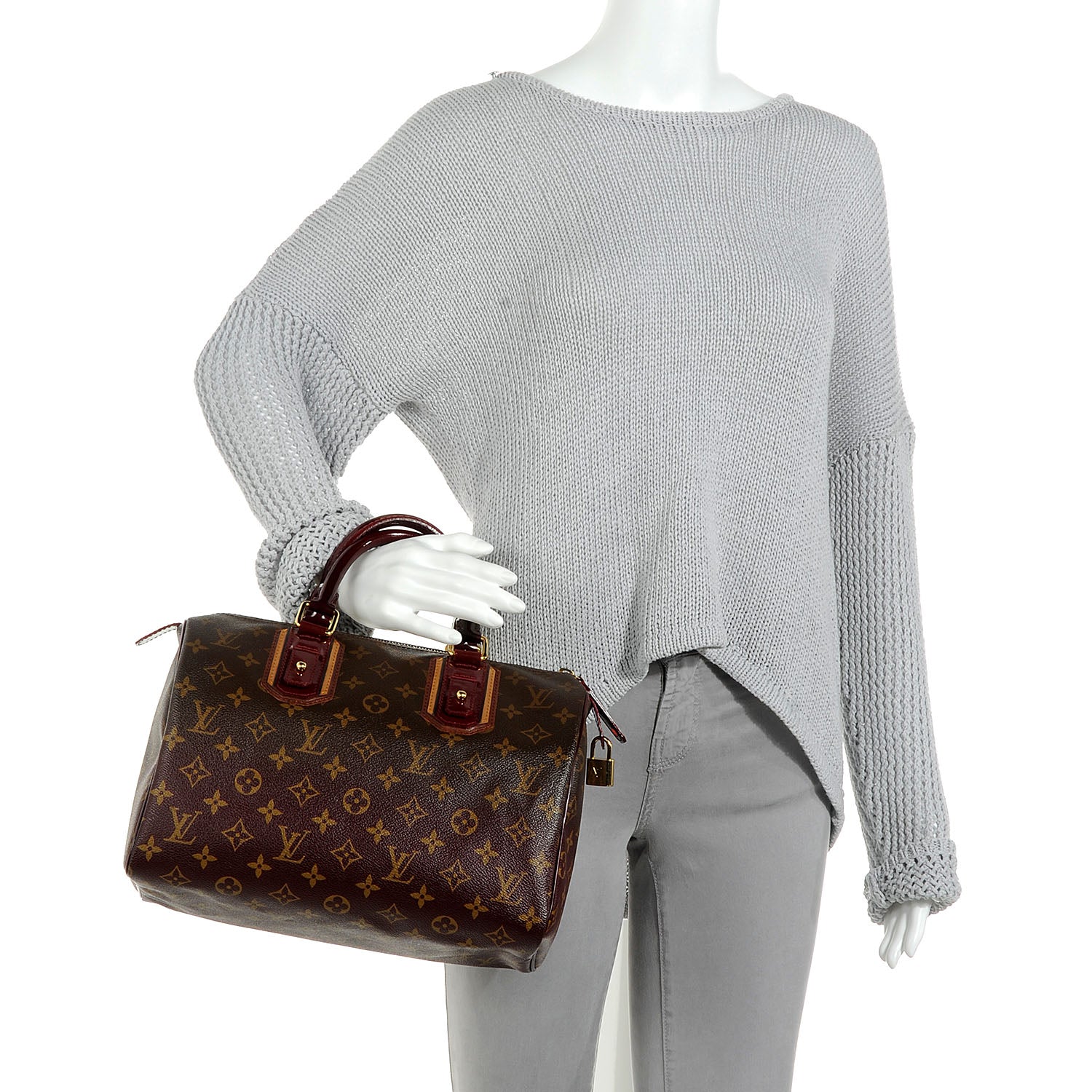Louis Vuitton Monogram Mirage Speedy 30 Bordeaux 2 of 9
