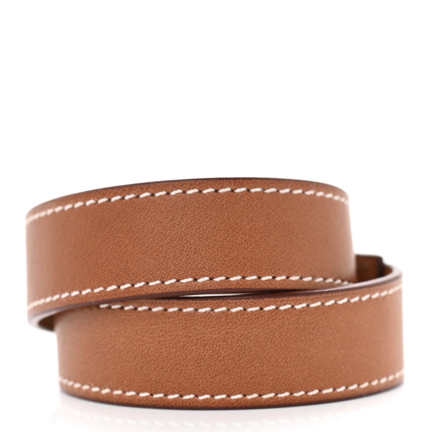 Hermes Barenia Curiosite Double Wrap Bracelet T2 Fauve 3 of 7