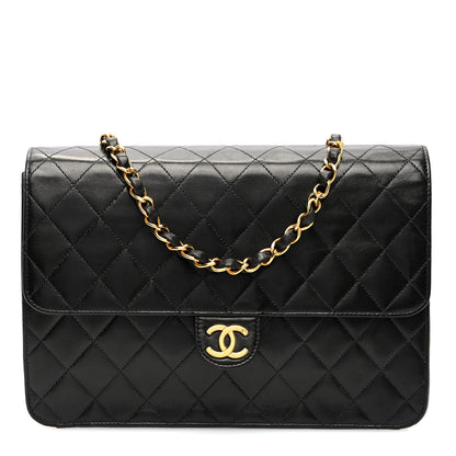 Chanel Lambskin Quilted Medium Single Flap Black 1 of 10