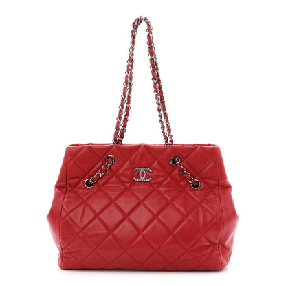 Chanel Caviar Quilted Large Cells Shopping Tote Red 1 of 11