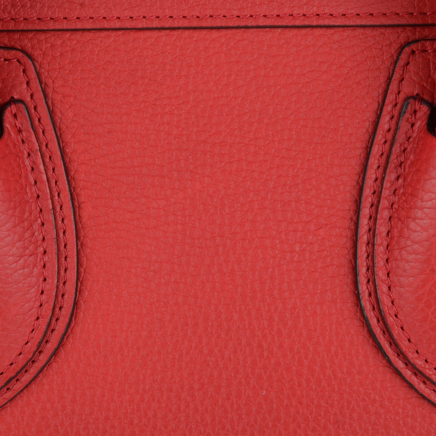 Drummed Calfskin Mini Luggage Coquelicot