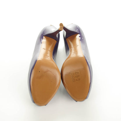 Louis Vuitton Patent Calfskin Oh Really Peep Toe Pumps 37 Violet 5 of 8