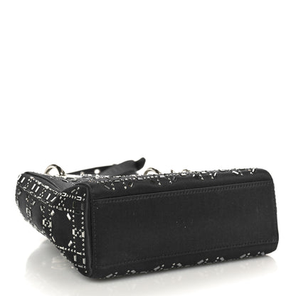 Christian Dior Satin Crystal Cannage Mini Lady Dior Black 4 of 10