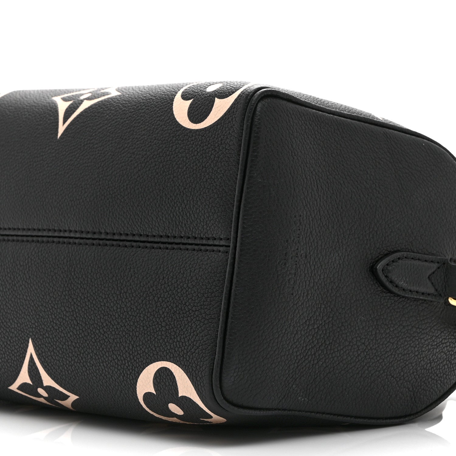 Louis Vuitton Empreinte Monogram Giant Speedy Bandouliere 25 Black Beige 9 of 9