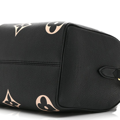 Louis Vuitton Empreinte Monogram Giant Speedy Bandouliere 25 Black Beige 9 of 9