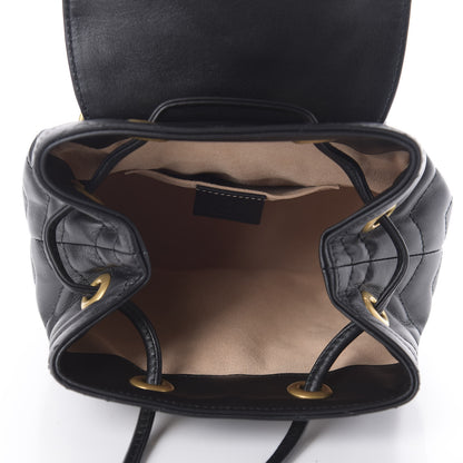 Gucci Calfskin Matelasse GG Marmont Flap Backpack Black 4 of 9