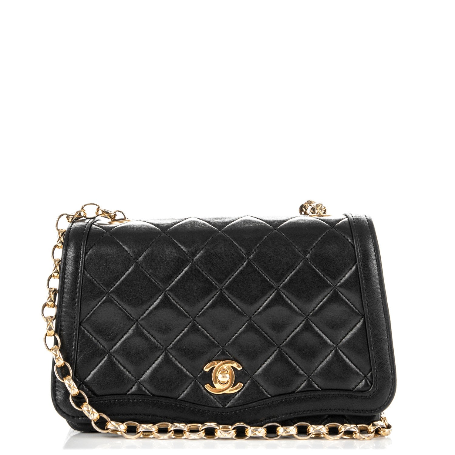 Chanel Lambskin Quilted Small Single Flap Black 1 of 7
