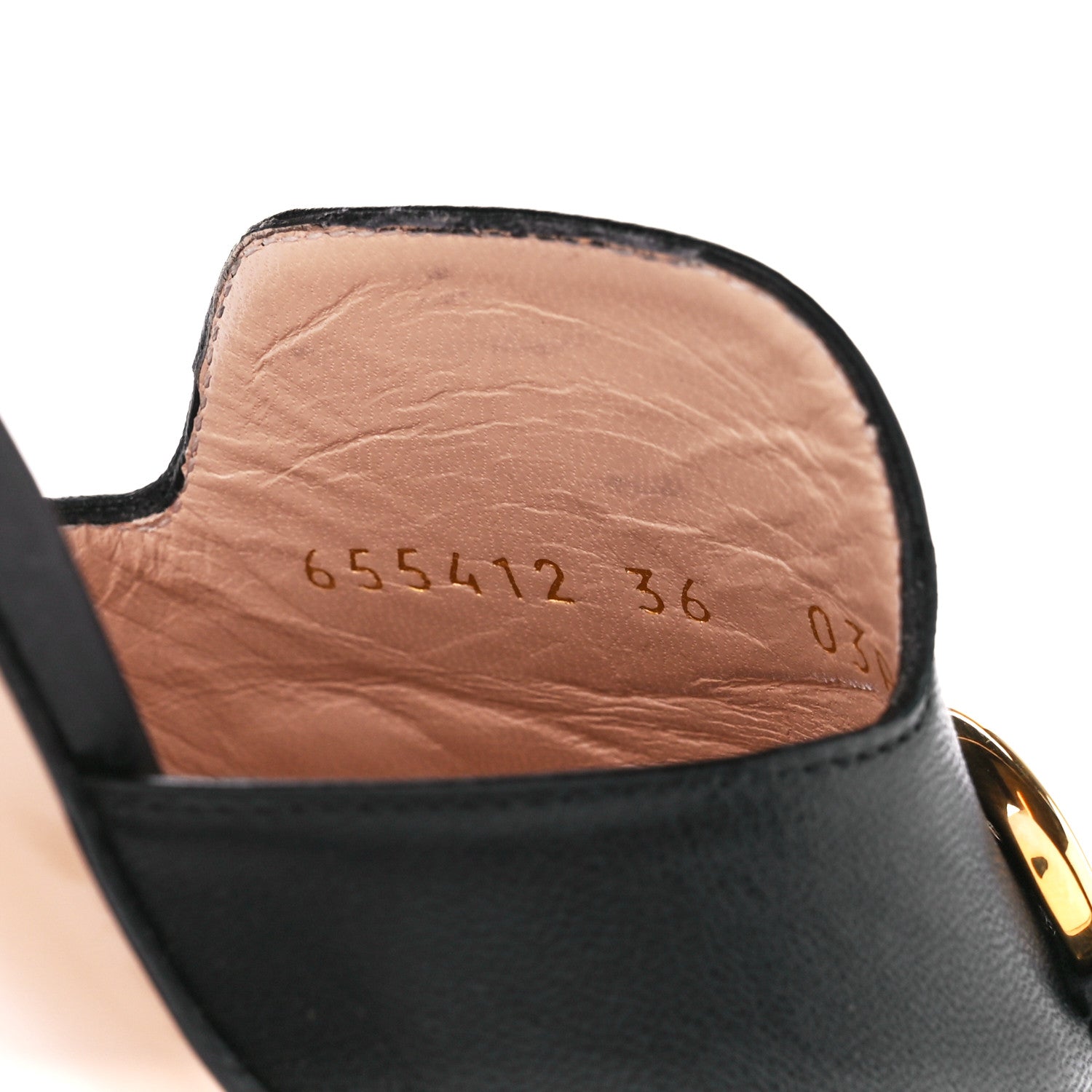 Gucci Nappa Horsebit 75mm Slide Sandals 36 Black 8 of 10