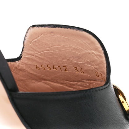 Gucci Nappa Horsebit 75mm Slide Sandals 36 Black 8 of 10