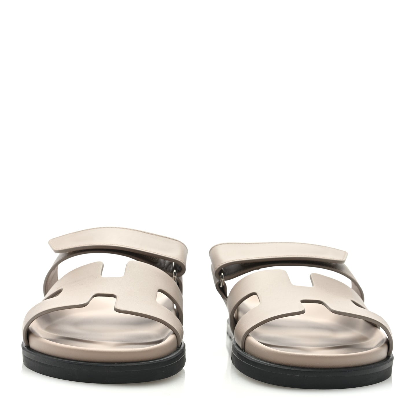 Calfskin Womens Chypre Sandals 37.5 Beige Mastic