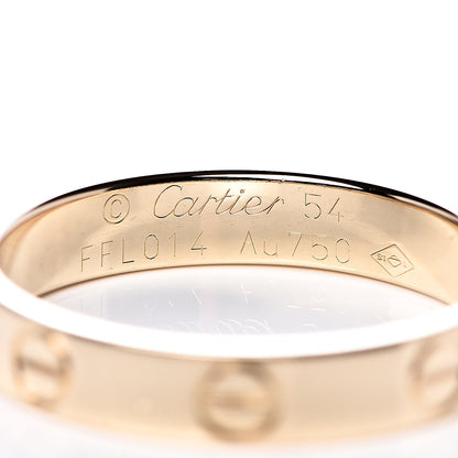 Cartier 18K Yellow Gold 3.5mm LOVE Wedding Band Ring 54 6.75 4 of 4