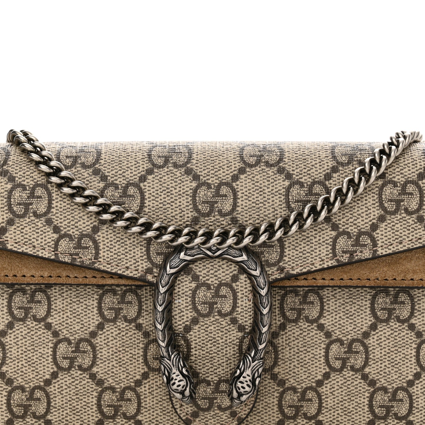 GG Supreme Monogram Super Mini Dionysus Shoulder Bag Taupe