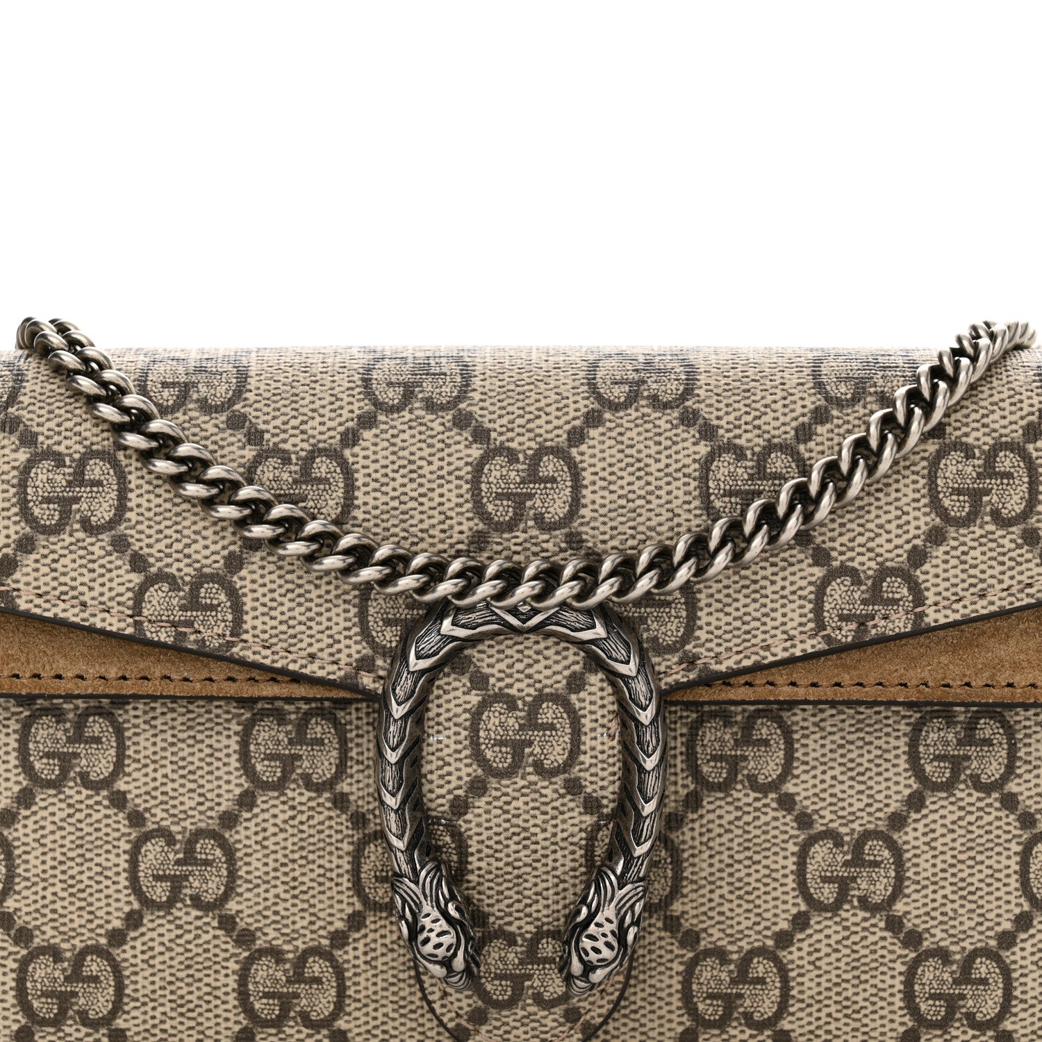 Gucci GG Supreme Monogram Super Mini Dionysus Shoulder Bag Taupe 7 of 11