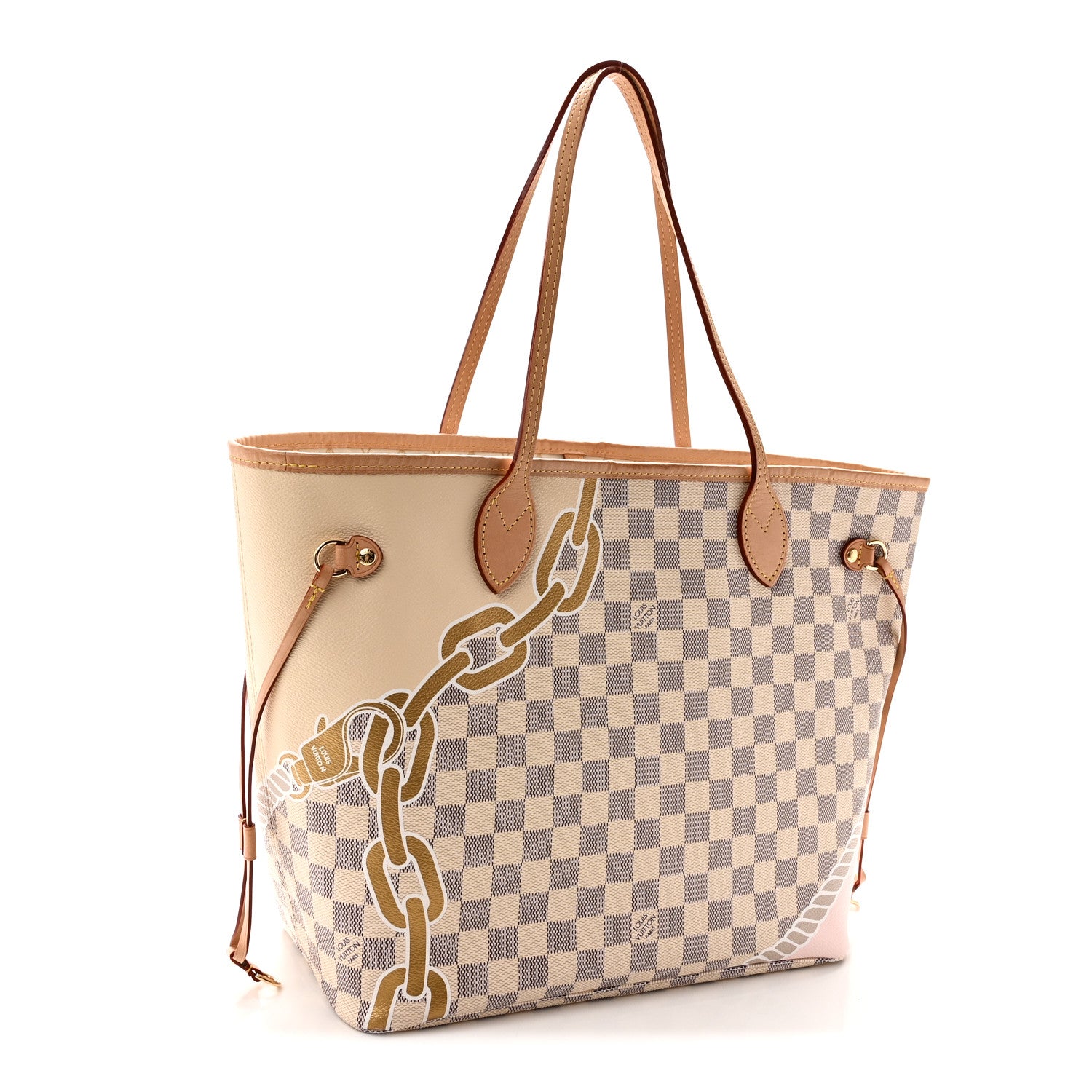 Louis Vuitton Damier Azur Nautical Neverfull MM 3 of 9