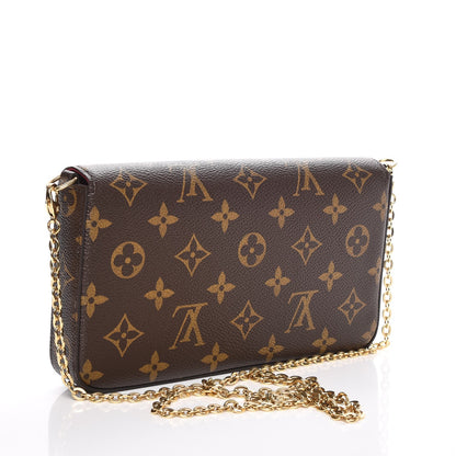 Louis Vuitton Monogram Pochette Felicie Chain Wallet Fuchsia 3 of 11