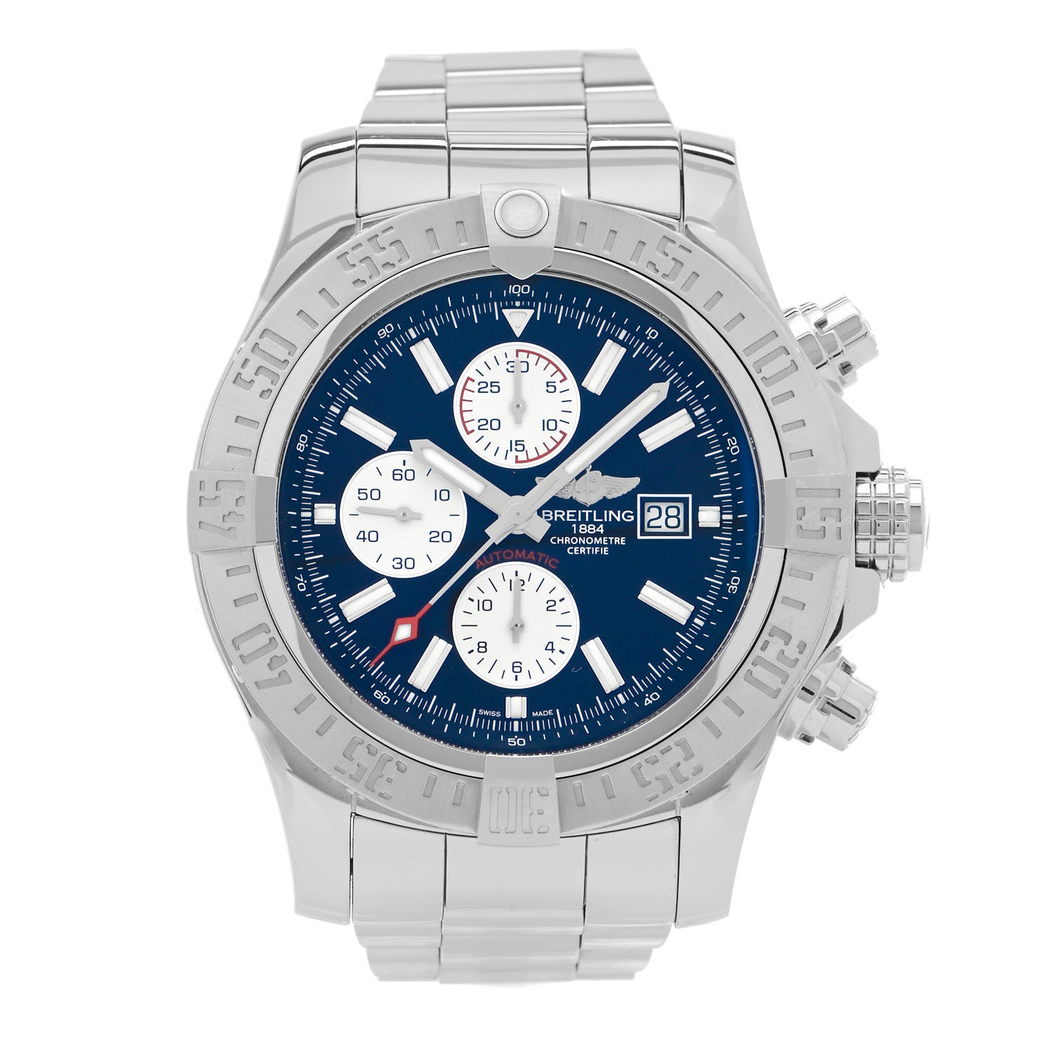 Breitling Stainless Steel 48mm Super Avenger Automatic Watch Volcano Blue A13371 1 of 5