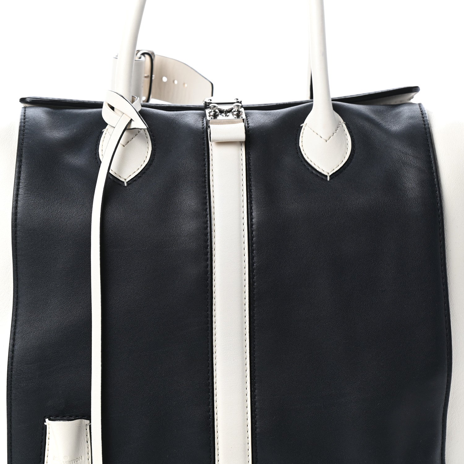 Louis Vuitton Calfskin Suship North South Speedy Navy White 7 of 9