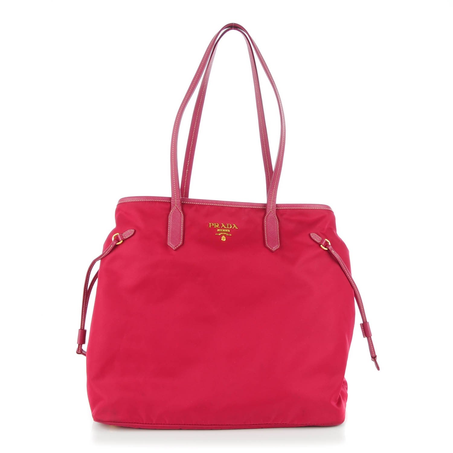 Prada Tessuto Nylon Saffiano Tote Ibisco 1 of 9
