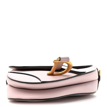 Christian Dior Grained Calfskin Mini Saddle Bag Light Pink 4 of 14