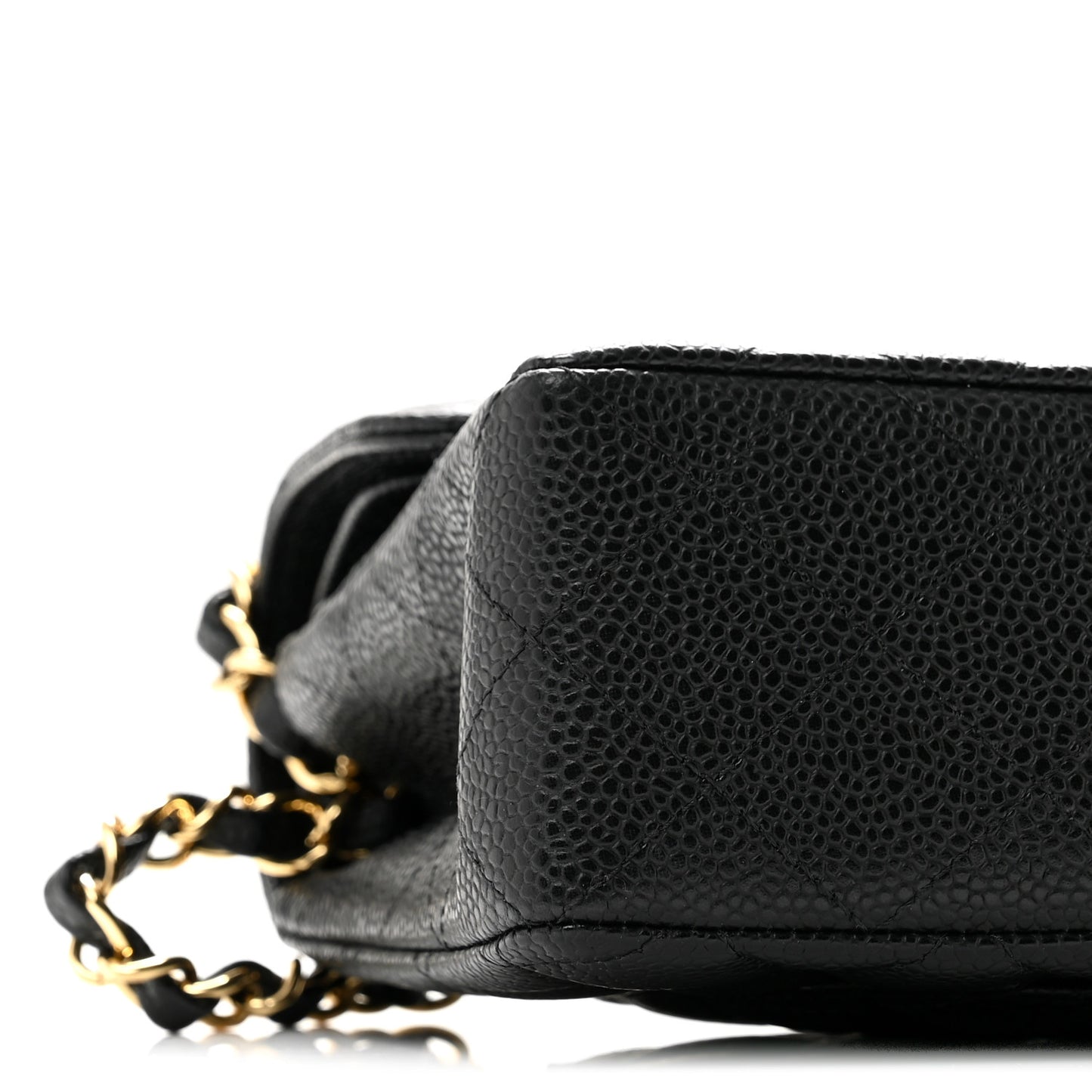 Caviar Quilted Small Double Flap Black