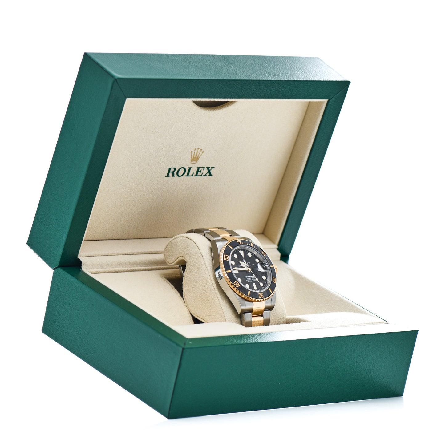 Stainless Steel 18K Yellow Gold 41mm Submariner Date Watch Black 126613LN