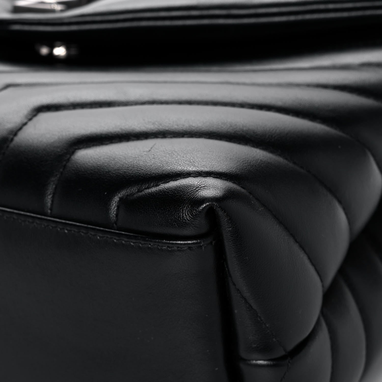 Saint Laurent Calfskin Y Quilted Monogram Medium Loulou Chain Satchel Black 11 of 16