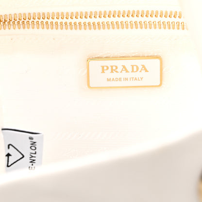 Prada Re-Nylon Triangle Mariner Small Bucket Bag White Baltico 6 of 9